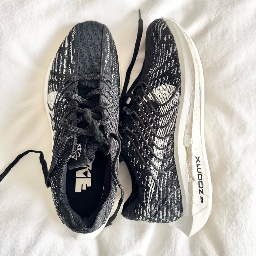 Nike Pegasus Turbo Next Nature Black Sail Flyknit Running Shoes Women's Size 7